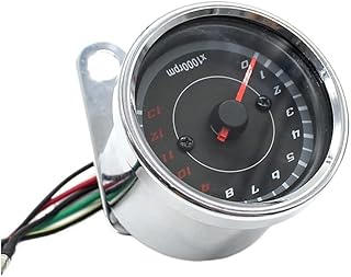Tacómetro Motocicleta Instrumento Tacómetro Universal para Motocicleta retroiluminado con LED Azul tacómetro analógico de 1000 RPM