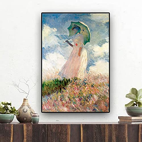 Abstracte Vrouw Met Een Parasol Madame Door Claude Monet Olieverfschilderij Op Canvas Posters En Prints Wall Art Foto… - Afbeelding 3