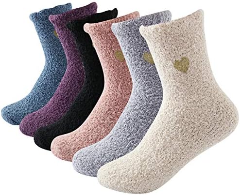 Beauttable Women Girls Premium Super Soft Toasty Plush Warm Fuzzy Microfiber Winter Socks Crew