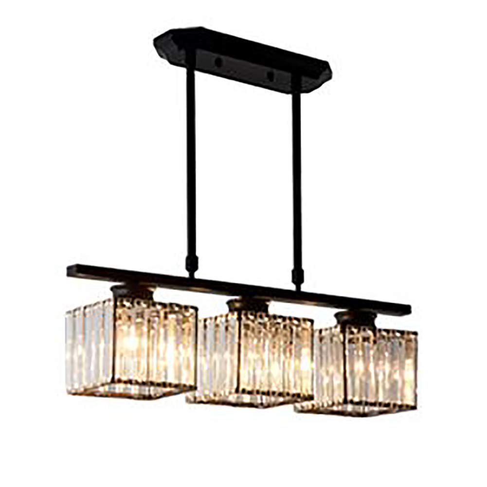 Suspension rectangulaire Modern Crystal luminaire suspendu table manger