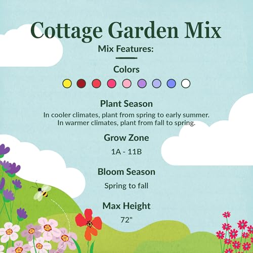 Image of Ferry-Morse Cottage Garden Bulk Wildflower Seeds, 400,000+, 1 lb