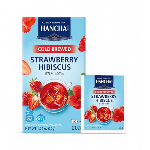 Damtuh Strawberry Hibiscus Cold Brew Tea Bags (20 Count)