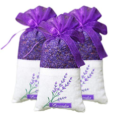 esowemsn 3 bolsas de lavanda para fragancia del hogar, desodorante natural, bolsa de aroma de lavanda fresca, accesorios para el hogar y el coche
