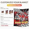 FLEXIMX Blanket for Boys, Personalized Fire Truck Throw Blanket Gifts for Kids Boys Age 6-8, 40"x50" Cute Custom Flannel Blankets Gift for Son Cars Lovers Lightweight Throws for Couch Sofa Bed Decor #2