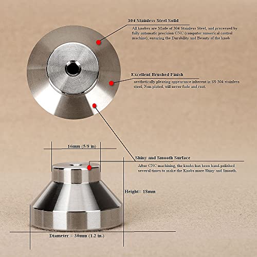 (5 Pcs) Viborg 304 Stainless Steel Kitchen Cabinets Knobs, Round Drawer Pulls And Handles,Designed In Modern And Minimalist Style,304 Stainless Steel Solid, Very Durable #TOP1