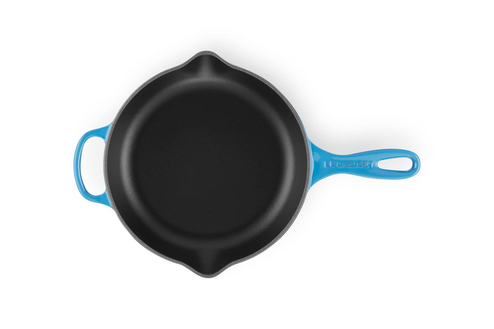 Le Creuset Signature Patelnia żeliwna do pieczenia i serwowania, okrągła, 23 cm, do wszystkich rodzajów kuchenek włącznie z indukcyjnymi, 1,93 kg, Lazurowa, 20182232200422