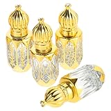 VALICLUD 4stücke Glasrollerflaschen Für Ätherische Öle Kleine Roll-flaschen Leere Flaschen Zum Nachfüllen Für Parfüm Massageöle Balsam Oder Andere Flüssigkeiten