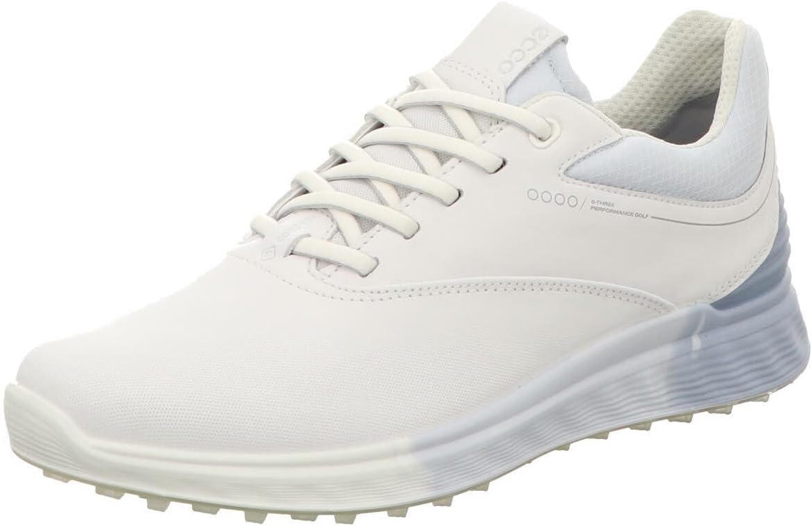 ECCO Womens W S-Three Leather Waterproof Breathable Spikeless Golf Shoes