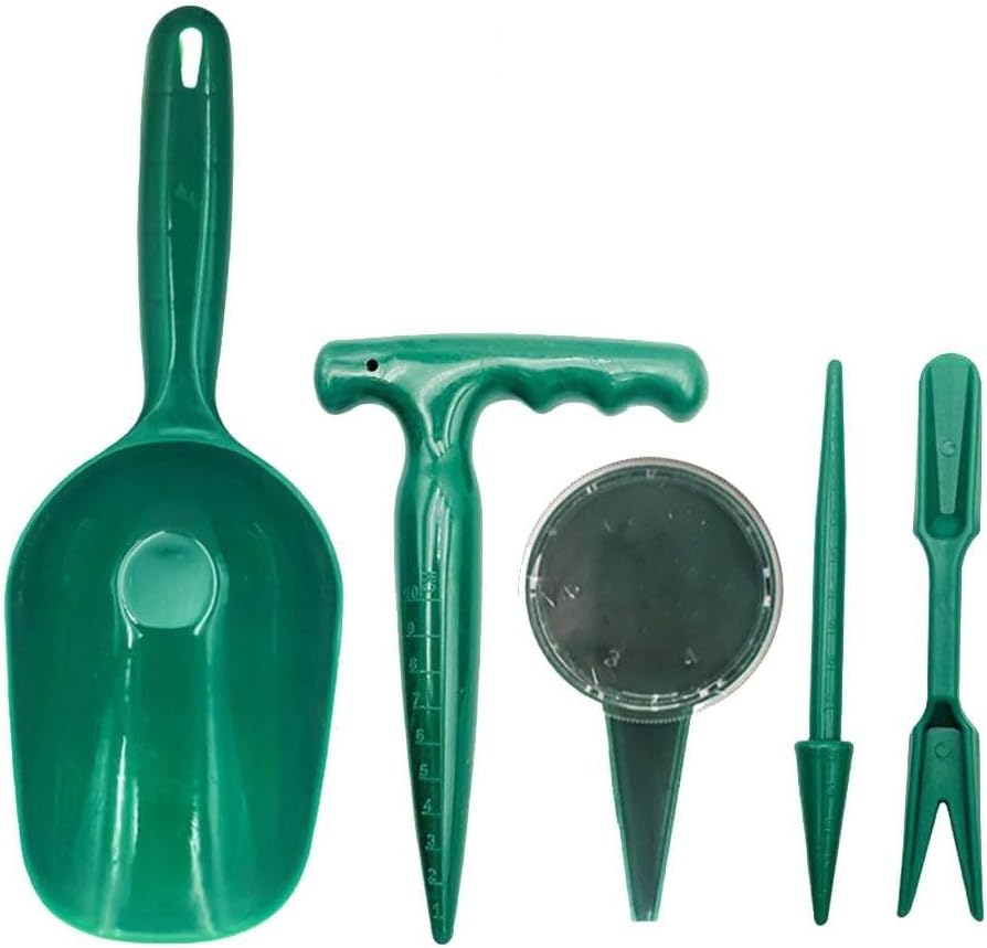 Handheld plastic drill machine for gardening tasks, designed for precise placement of plants with ergonomic grip and materials for outdoor use (Gardening Kit)