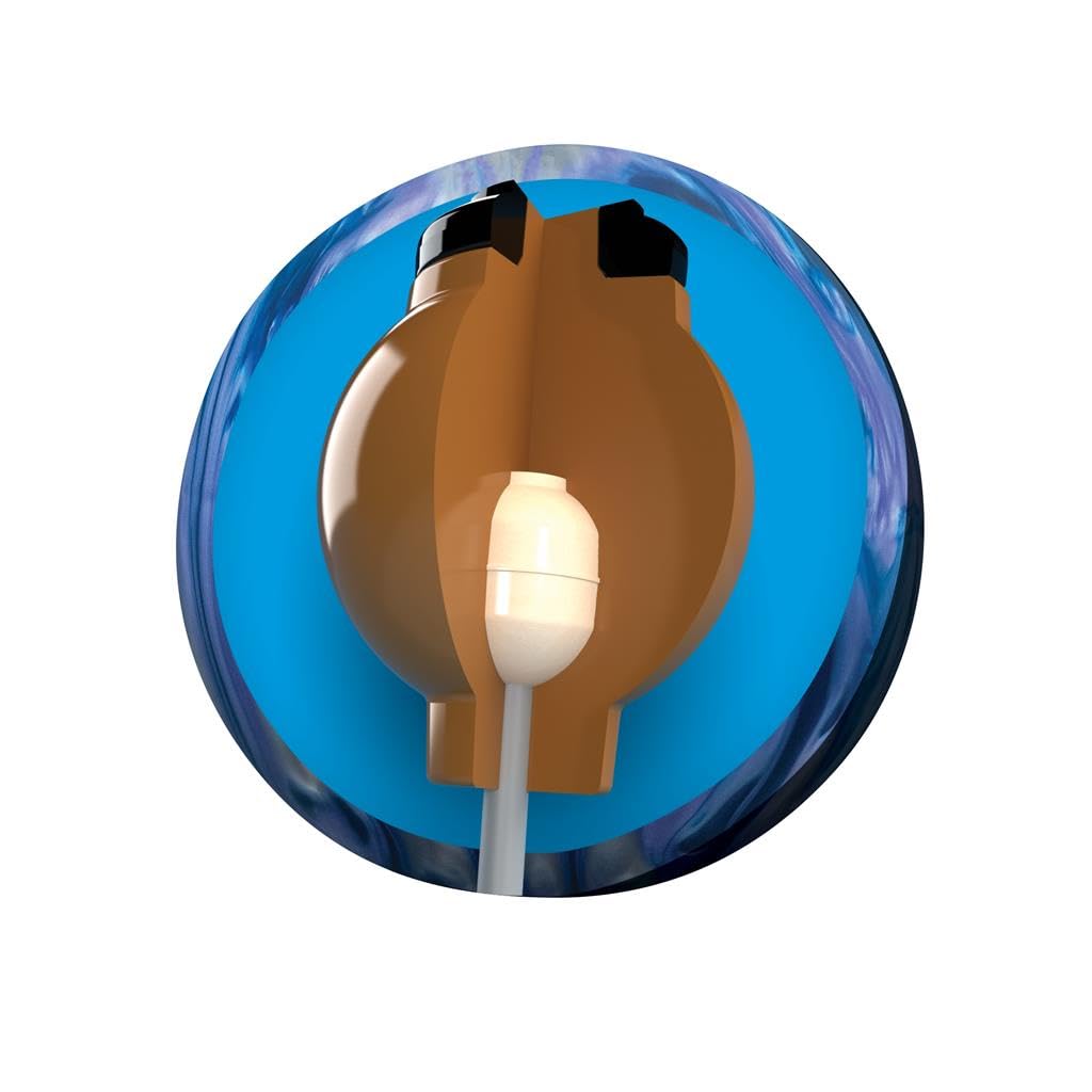 Track PRE-DRILLED Cypher Pearl Bowling Ball - Blue/Amethyst/Silver (This Item Includes a Free Bowlerstore Rubber Shammy- Colors Will Vary for The Shammy) 15lbs