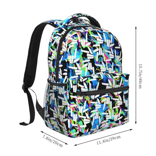 Mochila ligera para senderismo con impresión completa y correas ajustables miniatura 2