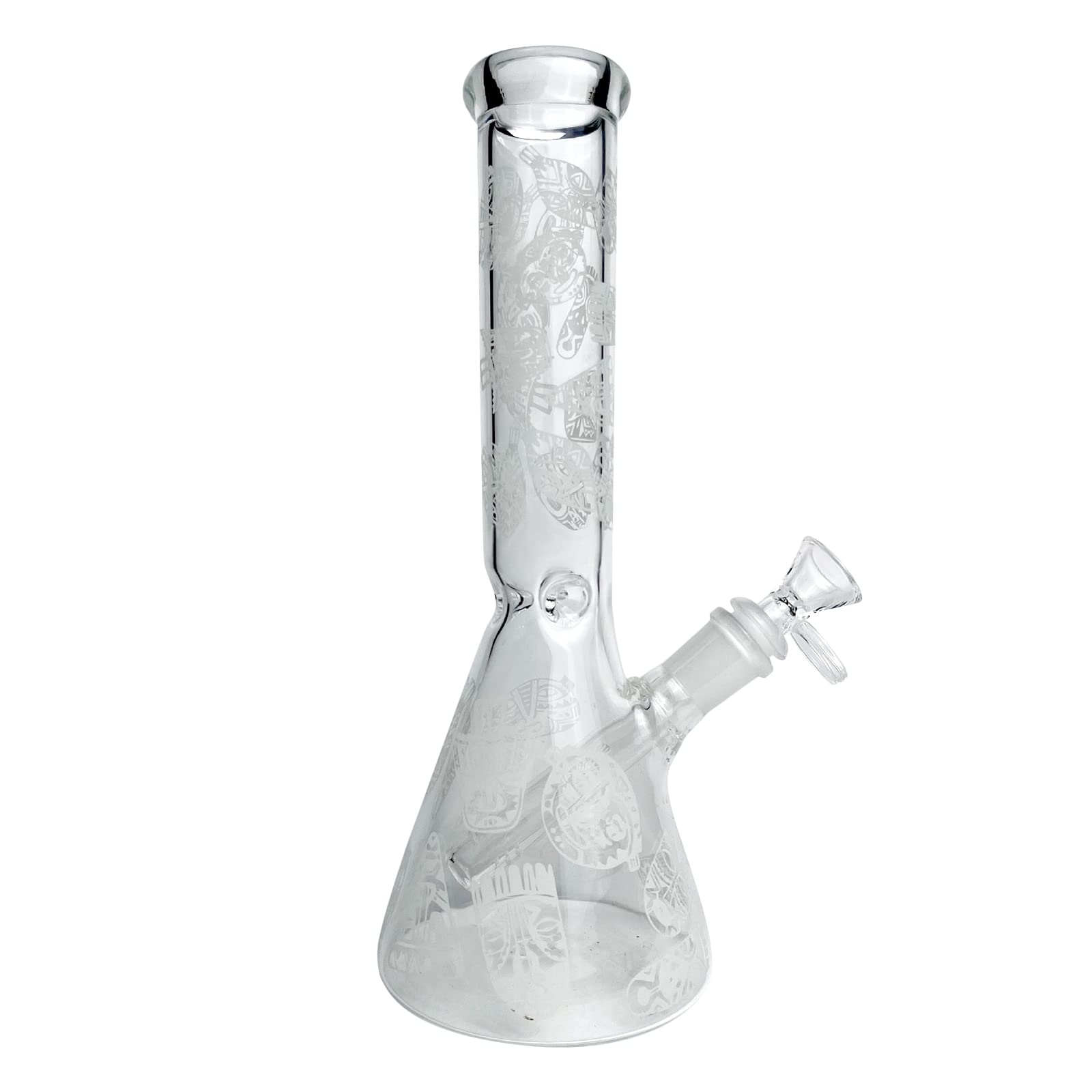 BestAlice Luminous Glass Flower Vase, 9.8IN Scary Skull Vase Flower Pipe Terrarium, Hydroponic Plant Vase, Suitable for Home Office Bar Decoration,A