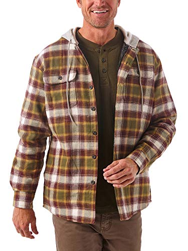 Wrangler Authentics Long Sleeve Quilted Lined Flannel Shirt...