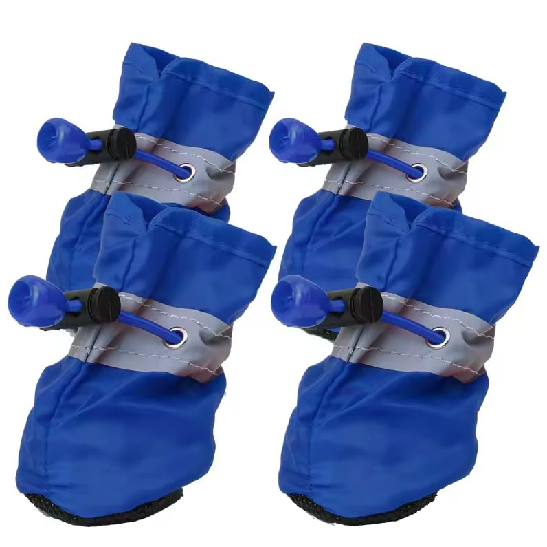 PetVogue Dog Shoes for Hot Pavement, Anti-Slip Sole Dog Boots & Paw Protector Dog Booties with Reflective Straps Dog Shoes for Small Pets 4PCS Blue- 6 (B0D9W9V76D) Amazon Price History, Amazon Price Tracker