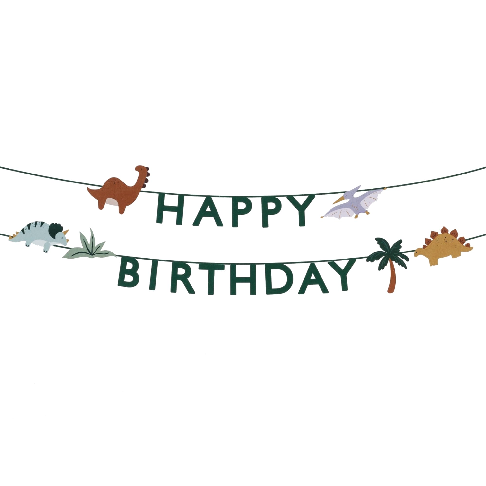 Dinosaur Happy Birthday Banner, Childrens Jurassic Party Decoration, Dinosaur Garland, Girls Boys Dinosaur Birthday Party 3m