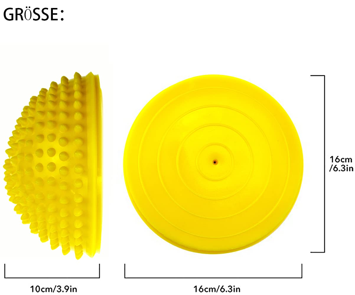 Semisfera a Riccio pedana Equilibrio, 2X Mezza Palla di Yoga, Yoga Gonfiabile Massaggio Balance Fitball per Esercizi Fitness Palestra Yoga Pilates coordinazione
