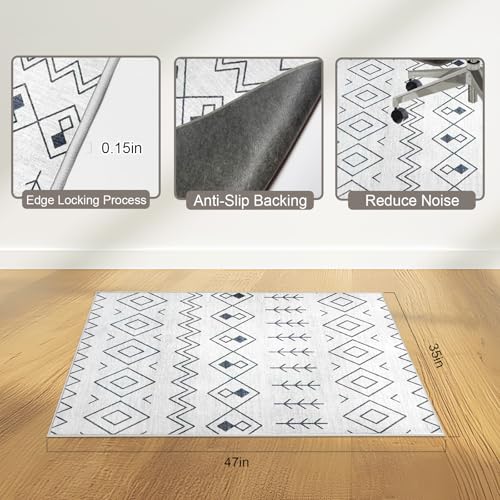 Office Chair Mat 35"x47", Chair Mat for Hardwood Floor, Non-Slip Rug by AmiRest - Used condition - Image 2