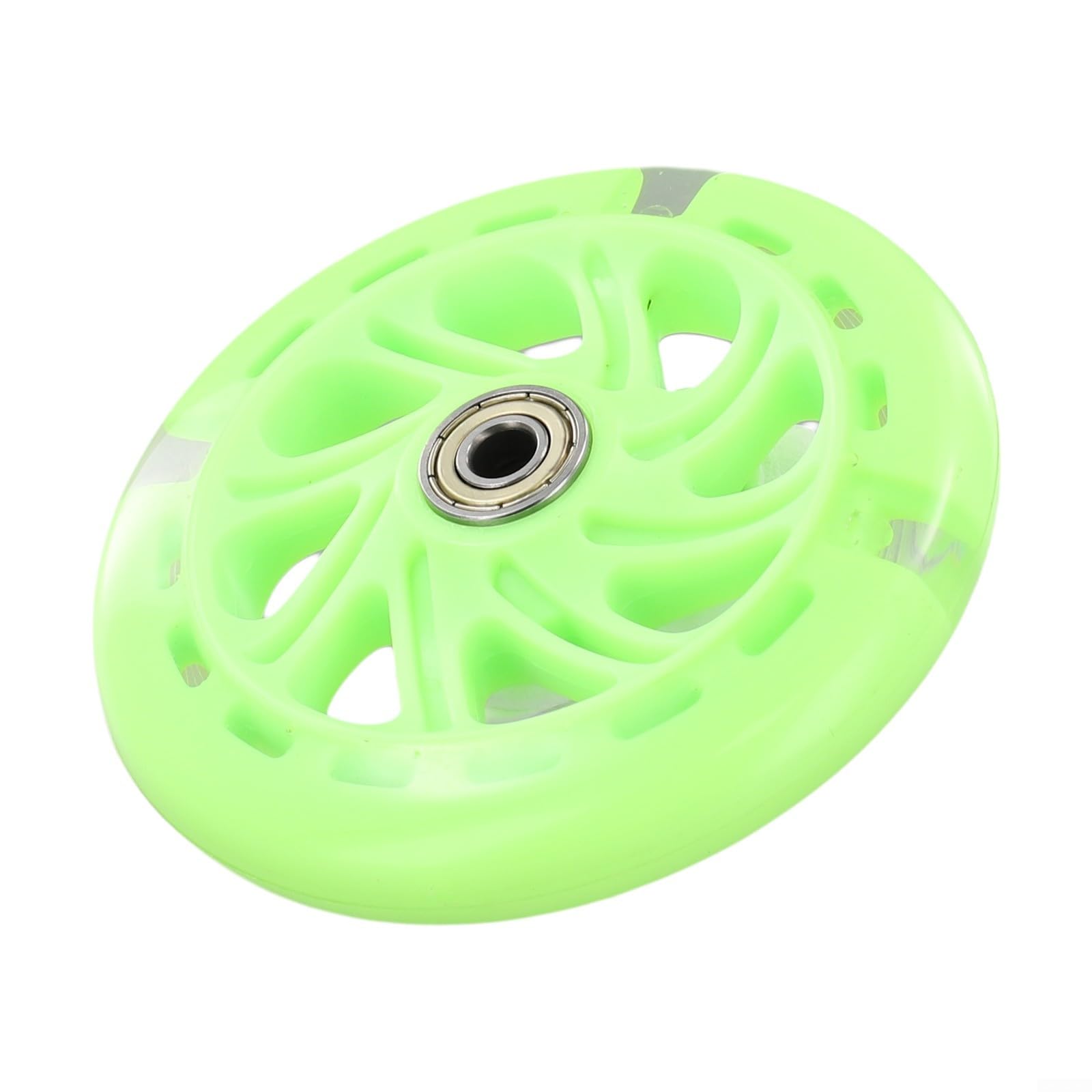 1pc Replacement LED Flashing Wheel for Electric For Scooters 120mm Diameter with Fitted Bearings(Green)