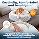 Katzenbett [beruhigende Wirkung] - Rundes, flauschiges Kissen für deine Samtpfote - Katzenkissen, Katzen-Körbchen, Kuschelbett waschbar, Katzenschlafplatz-Bettchen, Katzenbettchen | 55x55x20 cm