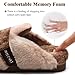 ONCAI Best Womens Slippers 2024, Plush Faux Fur Soft Cushion Comfortable Memory Foam with Hard Rubber Soles Indoor/Outdoor Winter Warm Fashion Trendy Slippers for Women 2024, Brown US Size 10