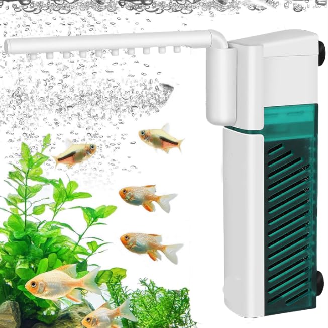 VAYINATO LY-003F Ultra-Silent Mini Aquarium Filter – Submersible Internal Power Filter with Biochemical Sponge & Rainfall Aeration, Ideal for Efficient Filtration in Fish Tanks Up to 1.5 Feet-image-49