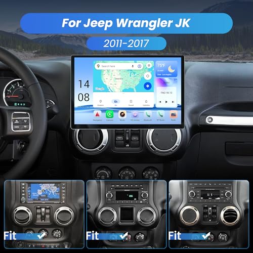 Radio para Jeep Wrangler JK 2011-2017 con pantalla 13" miniatura 2