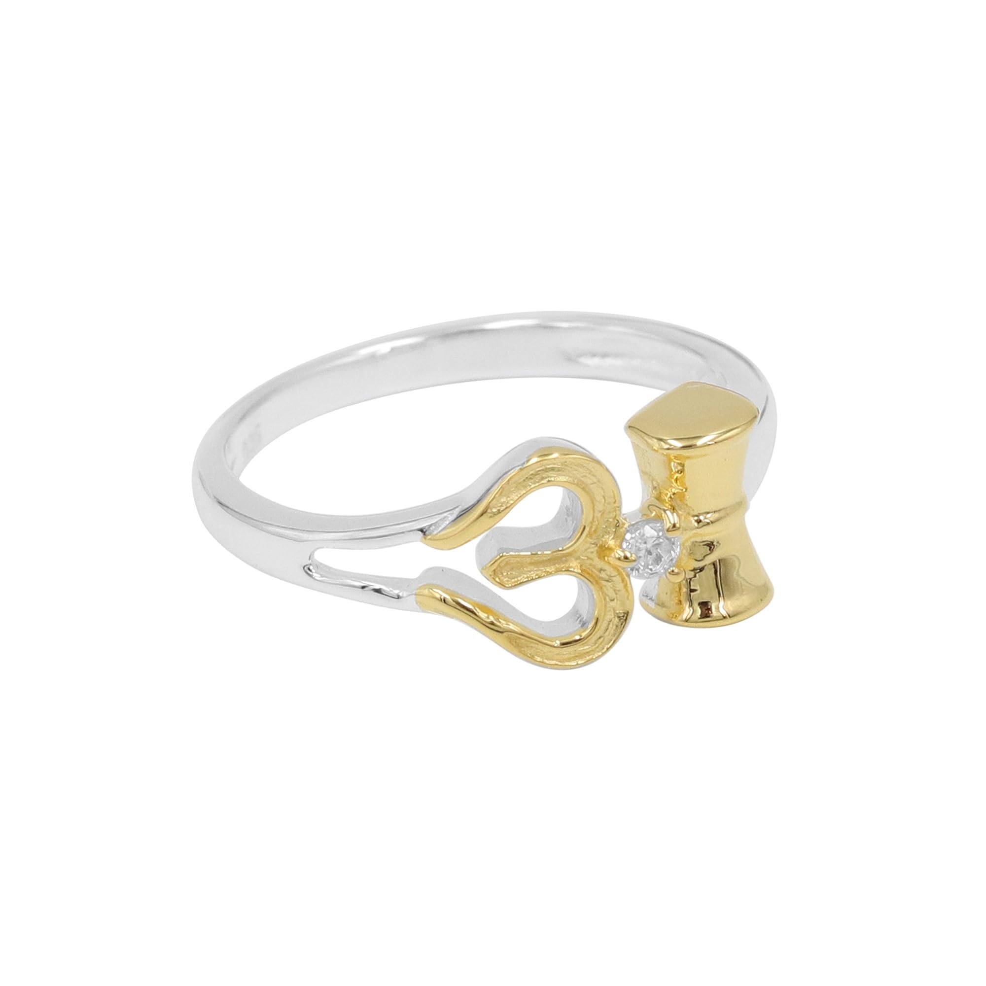 Shiva Trishul Damru Ring for Women and Men Gold Plated 925 Sterling Silver Religious CZ Ring Birthday Gifts Ring Gifts for Mom (12) (B0CP7NVXWK) Amazon Price History, Amazon Price Tracker