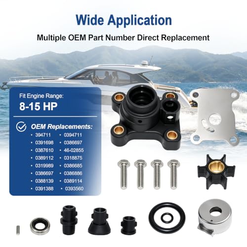 Image of MARKGOO Water Pump Repair Kit 394711 for Johnson Evinrude Outboard 8-15 HP