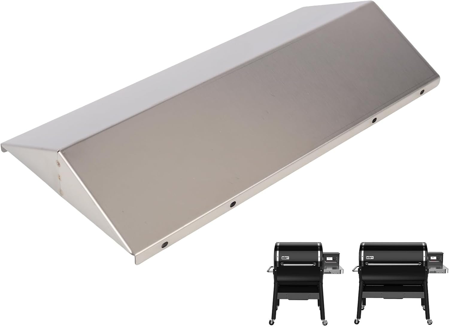 SafBbcue 68947 Flavorizer Bar for Weber SmokeFire EX4 EX6 Wood Pellet Grill, SmokeFire Wood Grill Parts for Weber EXL4 EXL6 Heat Plate Replacement Parts, Porcelain Steel