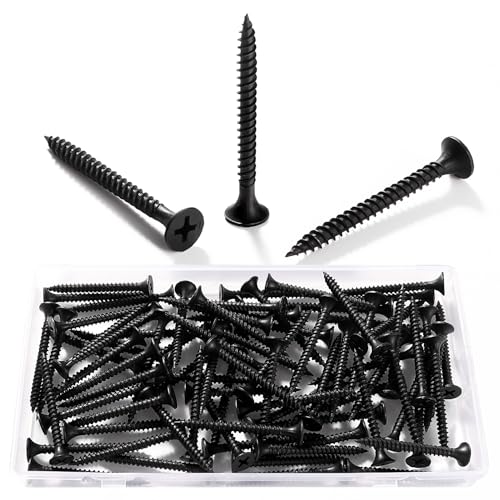 VooGenzek 80 PCS M3.5 * 40 mm Coarse Thread Point Drywall Screws, Phillips Countersunk Drywall Screws