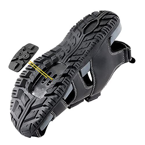 CyclingDeal Unisex Bike Sandals - Indoor Outdoor Trekking Hiking Bicycle Cycling Clip Compatible with Shimano SPD - With Removable Cleat Recess Cover - Great for Men & Women3