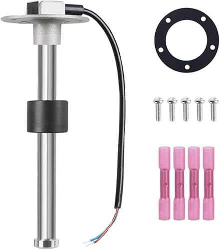 Miniatura 32 de Fuel Sender Marine - Unidad de envío de tanque de combustible de 17 pulgadas (16.929 in), flotador de acero inoxidable, nivel de combustible, unidad