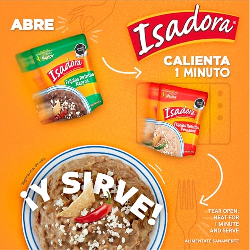 Schwarzes Bohnenpüree, frittiert, Pack 430g - Frijoles Refritos Negros ISADORA 430g