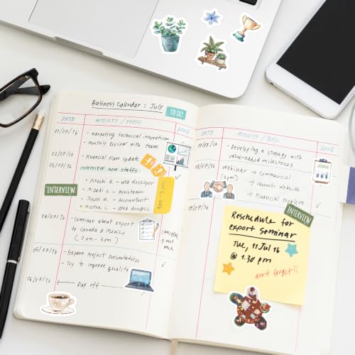 Image of 1150pcs+ Office Planner Stickers Book Working Planner Sticker for Office Workers Adults Multicolor Waterproof Sticker for Laptop Kindle Computer Scrapbook Vision Board