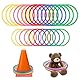 25 Stück Wurfringe, 15cm & 13cm Kunststoff Toss Ringe Set für Ring Toss Spiel in 5 Farben, Bunt Ringe Werfen Kinder, Wurfringe Kinder Outdoor für Party Favor Spiele, Karneval, Garten