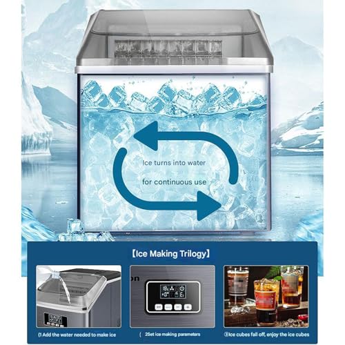 Máquina para hacer hielo de mostrador, 25kg/día miniatura 4
