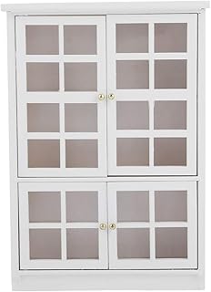 Mini armário de casa de bonecas, armário de exibição de três camadas, armário de exibição de casa de bonecas, estante durável e habilmente mobiliado para bonecas 1:12 ou casa de bonecas