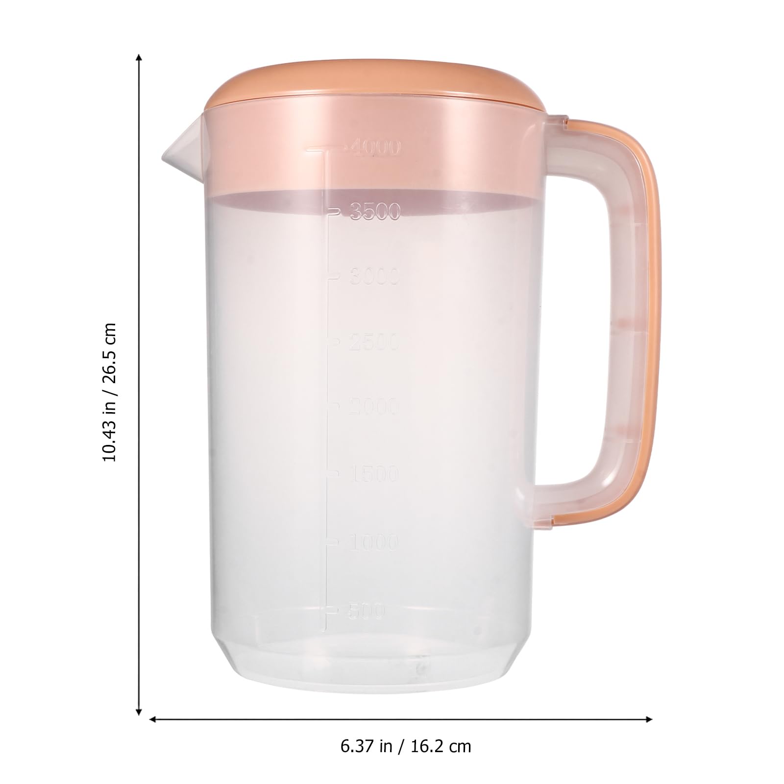 UPKOCH 4L Granesse en Plastique Transparent Grand avec Couvercle de 4 L Pichet à Eau en Plastique avec Couvercle Et Poignée Pichet de Boissons Plaque en Plastique avec Couvercle Et Pichet à Eau