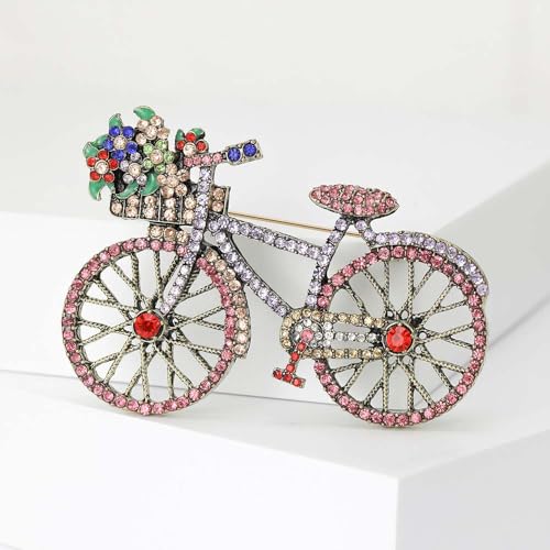 Image of BeeGift Brooch Pin for Women Bicycles Brooch with Created Crystal Rhinestones Brooches and Pins