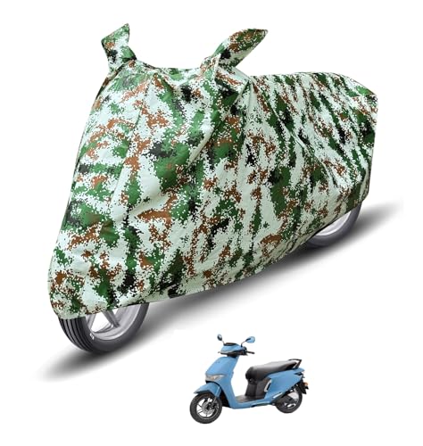 Image of Auto Hub Waterproof Scooty Cover Compatible with Activa EV Dustproof, UV Protection Two Wheeler Scooty Activa EV Cover - Forest