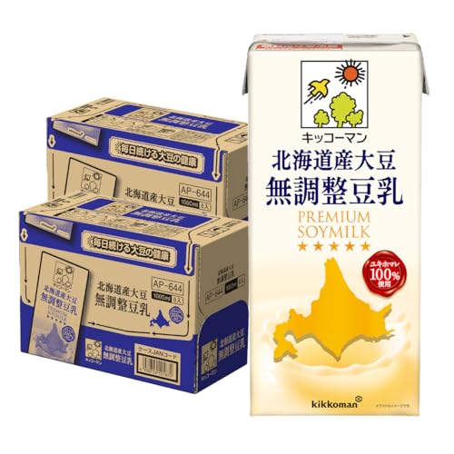 [定期便3回]キッコーマン 北海道産大豆 無調整豆乳 1000ml×18本×3ヶ月