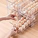 Home Egg Container for Refrigerator Stackable Egg Holder with Lid and Handle,36 Egg Tray，Clear Plastic Egg Storage Organizer for Kitchen, Pantry, Fridge, Space Saving, Pack of 2