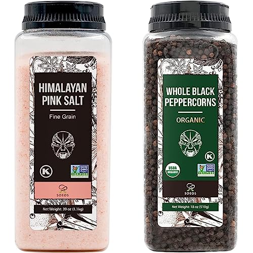 Sal Rosada del Himalaya Grano Fino 39oz y Pimienta Negra Orgánica 18oz miniatura 1