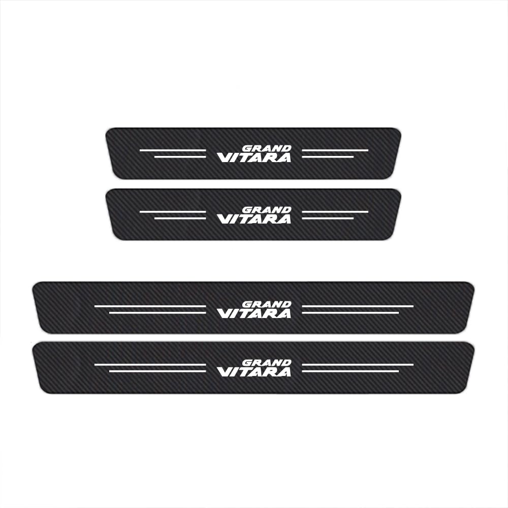 Sdyayfge Normal 4Pcs Kick Plates Car Door Sill Protector,For Suzuki Grand Vitara