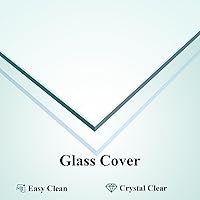 Vista 3 de RPJC - Marco de fotos de 4 x 4 pulgadas hecho de madera maciza con vidrio de alta definición para montaje en pared, acabado en madera flotante