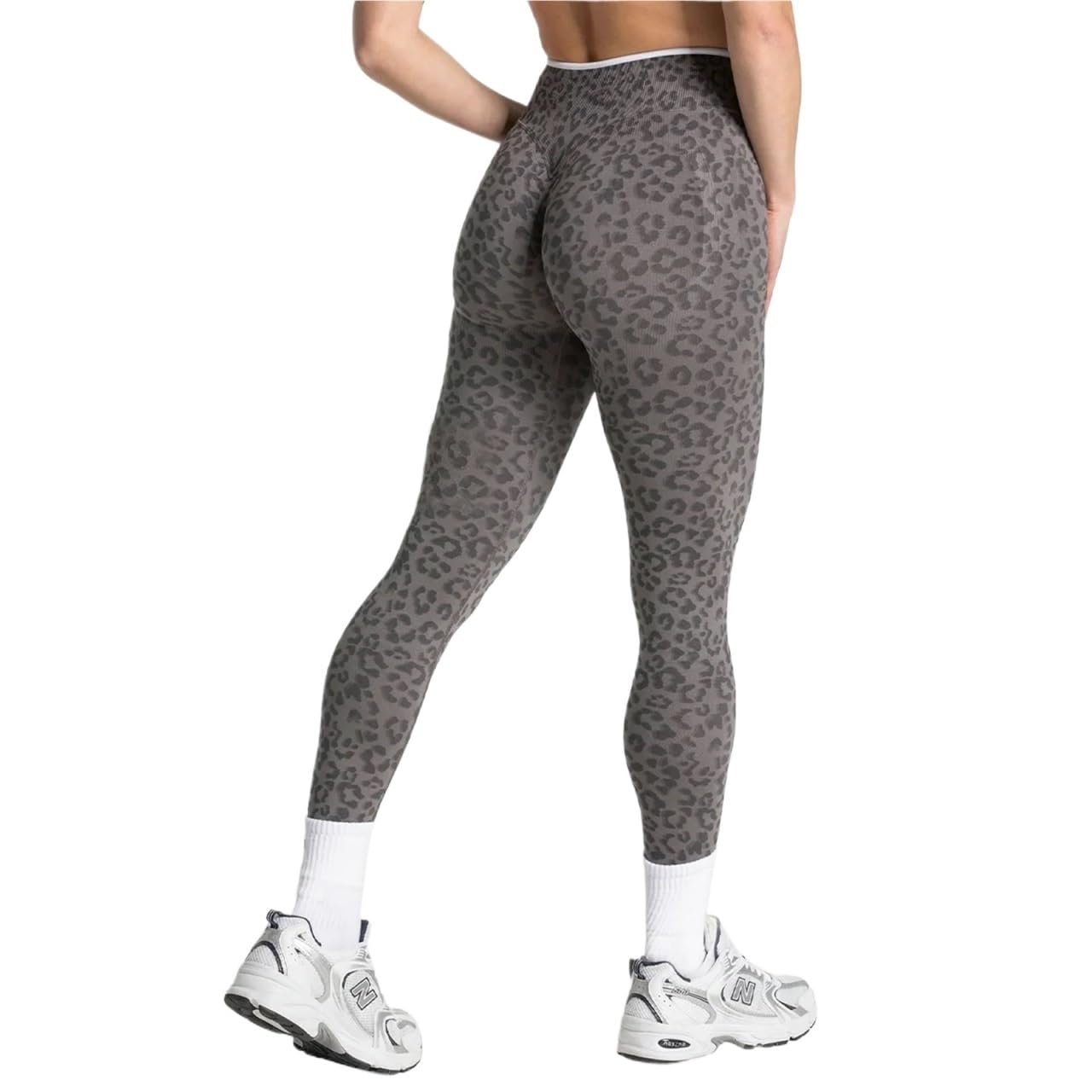 Damen Yogahose Eng anliegende, Nahtlose Yogahose mit hautfarbener hoher Elastizität, geeignet for Fitness-Laufen