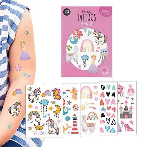 Hautfreundliche Kindertattoos zum Aufkleben - Motiv Fantasie, Kinder-Tattoo...