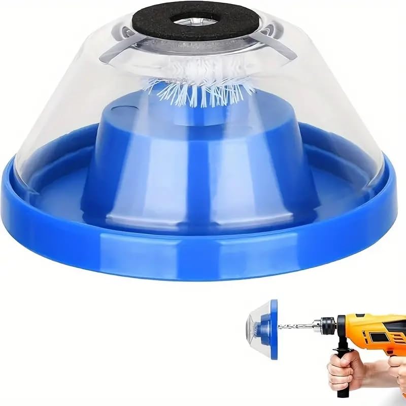 TECHZOCO Estrattore di polvere per trapano, raccoglitore di polveri per trapano, aspirapolvere di polvere per trapano, raccoglitore di polveri per trapano, adatto per punte da 4 mm a 10 mm, plastica,