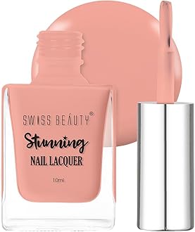 SWISS BEAUTY Stunning Matte Finish Nail Lacquer | Chip Resistant, Quick Drying Nail Paint | Highly Pigmented With High Shine Nail Polish | Shade - Beige Dream, 12ml