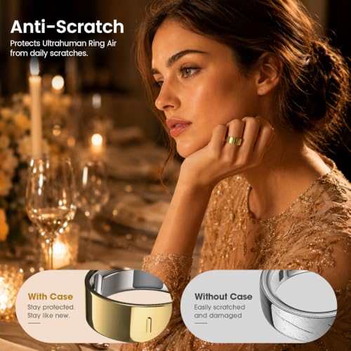 3 Pack Ring Cover Compatible with Ultrahuman Ring Air, Ultra-Thin Anti-Scratch TPU Ring Protector, Charge Without Removing, Silver+Gold+Rose Gold, Size 9 by BlikWyt - Used condition - Image 4